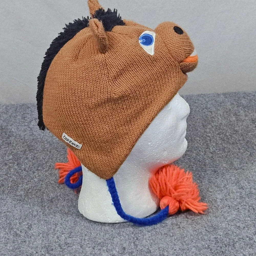 Boise State Broncos Beanie Buster Brown Horse Pom Pom Knit Hat Mascot NCAA‎ BSU